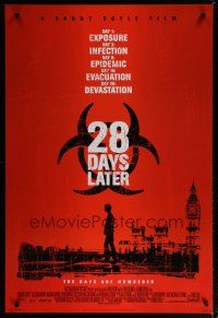 6m023 28 DAYS LATER style A int'l DS 1sh '03 Danny Boyle, Cillian Murphy vs. zombies in London!