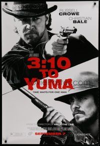 6m025 3:10 TO YUMA teaser DS 1sh '07 cowboys Russell Crowe & Christian Bale!