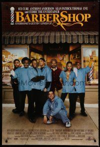 6m084 BARBERSHOP int'l DS 1sh '02 Ice Cube, Anthony Anderson, Sean Patrick Thomas, Eve, Troy Garity