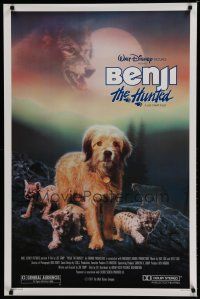 6m109 BENJI THE HUNTED 1sh '87 great close up of Disney Border Terrier dog, cougar cubs & wolf!