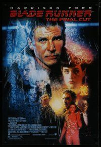 6m122 BLADE RUNNER 1sh R07 Ridley Scott sci-fi classic, art of Harrison Ford by Drew Struzan!