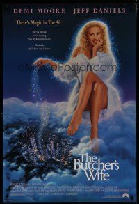 6m146 BUTCHER'S WIFE 1sh '91 Jeff Daniels, Demi Moore is psychic turning New Yorkers into lovers!