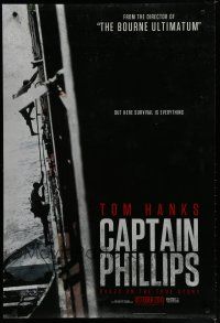 6m155 CAPTAIN PHILLIPS teaser DS 1sh '13 Tom Hanks' ship being boarded by pirates!