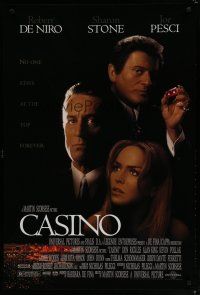 6m157 CASINO 1sh '95 Martin Scorsese, Robert De Niro & Sharon Stone, Joe Pesci rolls snake-eyes!