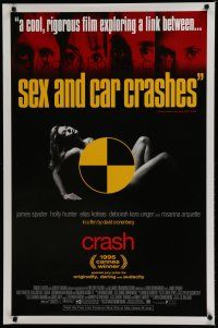 6m184 CRASH 1sh '96 David Cronenberg, James Spader, sexy Deborah Kara Unger!