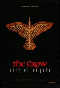 6m186 CROW: CITY OF ANGELS teaser DS 1sh '96 Tim Pope directed, cool image of the bones of a crow!