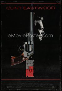 6m211 DEAD POOL 1sh '88 Clint Eastwood as tough cop Dirty Harry, cool gun image!