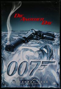 6m226 DIE ANOTHER DAY teaser DS 1sh '02 Brosnan as Bond, cool image of gun melting ice!