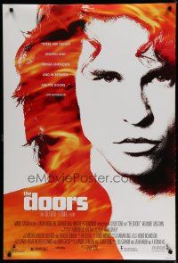 6m232 DOORS DS 1sh '90 cool image of Val Kilmer as Jim Morrison, directed by Oliver Stone!