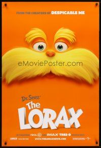 6m233 DR. SEUSS' THE LORAX advance DS 1sh '12 great image of title character!