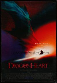 6m234 DRAGONHEART advance 1sh '96 Dennis Quaid, Dina Meyer, cool special effects image!