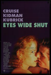 6m266 EYES WIDE SHUT 1sh '99 Stanley Kubrick, romantic c/u of Tom Cruise & Nicole Kidman!