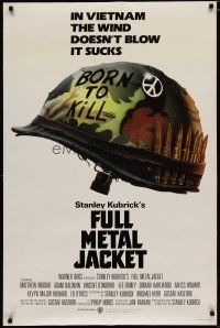6m307 FULL METAL JACKET advance 1sh '87 Stanley Kubrick Vietnam War movie, Castle art!