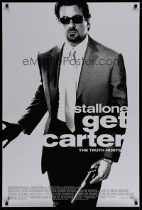 6m311 GET CARTER 1sh '00 Sylvester Stallone in cool shades w/gun!