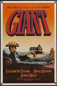6m317 GIANT 1sh R83 best image of James Dean reclined in car, George Stevens classic!