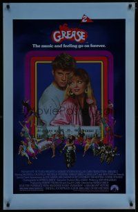 6m345 GREASE 2 heavy stock foil 1sh '82 best close up of Michelle Pfeiffer & Maxwell Caulfield!