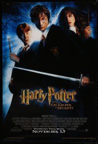 6m375 HARRY POTTER & THE CHAMBER OF SECRETS advance DS 1sh '02 Daniel Radcliffe, Emma Watson, Grint