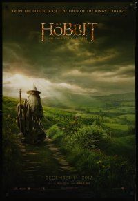 6m395 HOBBIT: AN UNEXPECTED JOURNEY teaser DS 1sh '12 cool image of Ian McKellen as Gandalf!