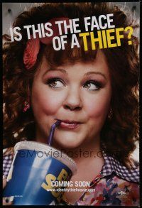 6m419 IDENTITY THIEF teaser DS 1sh '13 Melissa McCarthy, is this the face of a thief?!