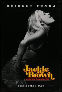 6m444 JACKIE BROWN teaser 1sh '97 Quentin Tarantino, profile portrait of sexy Bridget Fonda!