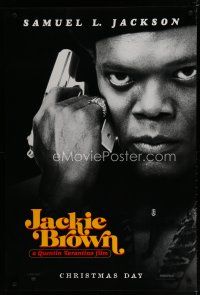 6m443 JACKIE BROWN teaser 1sh '97 Quentin Tarantino, cool image of Samuel L. Jackson!