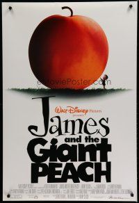 6m446 JAMES & THE GIANT PEACH DS 1sh '96 Walt Disney stop-motion fantasy peach cartoon!