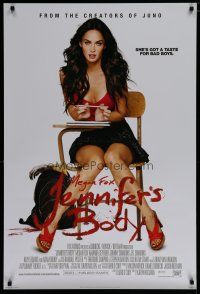 6m449 JENNIFER'S BODY style B int'l 1sh '09 sexy schoolgirl Megan Fox & body in desk!