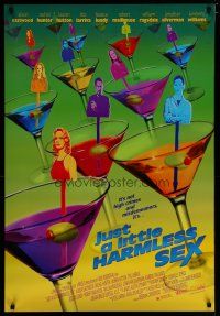 6m457 JUST A LITTLE HARMLESS SEX 1sh '99 Alison Eastwood, cool martini design!