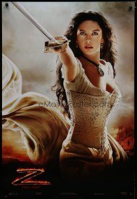 6m496 LEGEND OF ZORRO teaser DS 1sh '05 great image of super sexy Catherine Zeta-Jones!