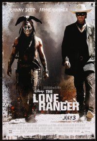 6m513 LONE RANGER advance DS 1sh '13 Disney, Johnny Depp, Armie Hammer in the title role!