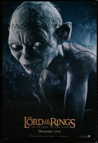 6m520 LORD OF THE RINGS: THE RETURN OF THE KING teaser DS 1sh '03 Andy Serkis as Gollum!