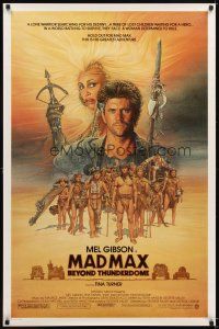 6m528 MAD MAX BEYOND THUNDERDOME 1sh '85 art of Mel Gibson & Tina Turner by Richard Amsel!