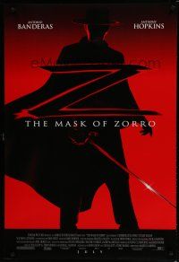 6m548 MASK OF ZORRO advance DS 1sh '98 Antonio Banderas, Catherine Zeta-Jones, Anthony Hopkins