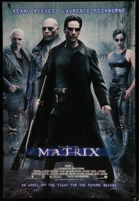6m551 MATRIX advance DS 1sh '99 Keanu Reeves, Carrie-Anne Moss, Fishburne, Wachowski's classic!