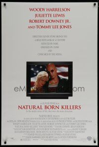 6m591 NATURAL BORN KILLERS DS 1sh '94 Oliver Stone classic, Woody Harrelson, Juliette Lewis!