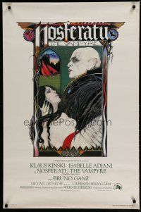 6m599 NOSFERATU THE VAMPYRE 1sh '79 Werner Herzog, Palladini art of vampire Klaus Kinski!