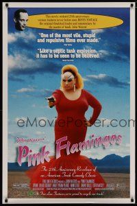 6m629 PINK FLAMINGOS 1sh R97 Divine, Mink Stole, John Waters' classic exercise in poor taste!
