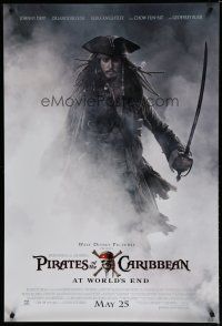 6m634 PIRATES OF THE CARIBBEAN: AT WORLD'S END advance 1sh '07 Johnny Depp as Captain Jack Sparrow!