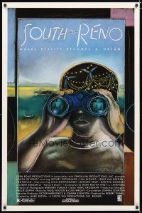 6m734 SOUTH OF RENO 1sh '88 Joe Estevez, art of boy w/binoculars, where reality becomes a dream!