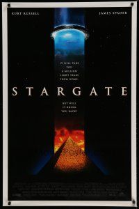 6m752 STARGATE DS 1sh '94 Kurt Russell, James Spader, a million light years from home!