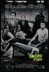 6m772 SWORDFISH int'l DS 1sh '01 John Travolta, Hugh Jackman, Don Cheadle, super-sexy Halle Berry!