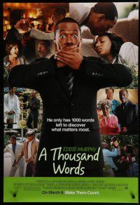 6m784 THOUSAND WORDS advance DS 1sh '12 kooky Eddie Murphy has only 1000 words left!