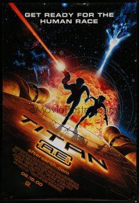 6m786 TITAN A.E. style B advance 1sh '00 Don Bluth sci-fi cartoon, get ready for the human race!