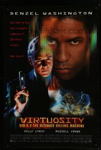 6m812 VIRTUOSITY int'l 1sh '95 Denzel Washington, Russell Crowe as killer, sci-fi action!