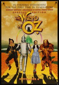 6m834 WIZARD OF OZ advance DS 1sh R98 Victor Fleming, Judy Garland all-time classic!