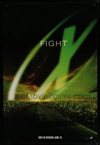 6m844 X-FILES style A teaser 1sh '98 David Duchovny, Gillian Anderson, Martin Landau, fight!