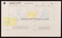 6p104 FAMILY GUY animation art '00s cartoon storyboard pencil drawing of excited Lois Griffin!