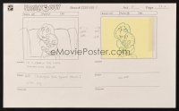 6p105 FAMILY GUY animation art '00s cartoon storyboard pencil drawing of Lois holding Stewie!