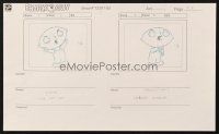 6p103 FAMILY GUY animation art '00s cartoon storyboard pencil drawing of angry Stewie Griffin!