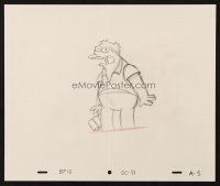 6p083 SIMPSONS animation art '00s Matt Groening, cartoon pencil drawing of Barney burping!